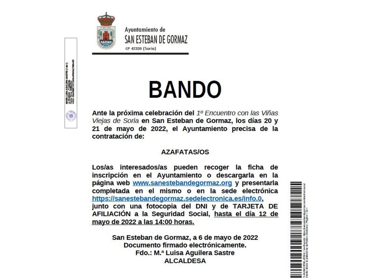 Contratación azafatos feria